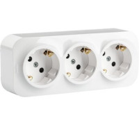 Розетка тройная со шторками, белый, Forix 782438 Legrand