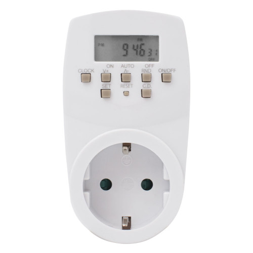 Таймер в розетку, 8А, e.control.t13