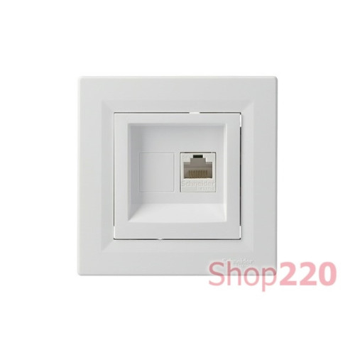 Розетка комп'ютерна RJ45 екранована, білий, EPH5000121 Schneider Asfora
