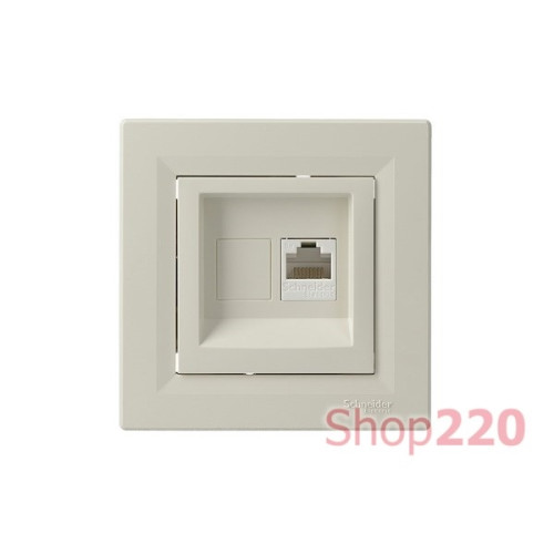 Розетка компьютерная RJ-45 кат.6, кремовый, EPH4700123 Schneider Asfora