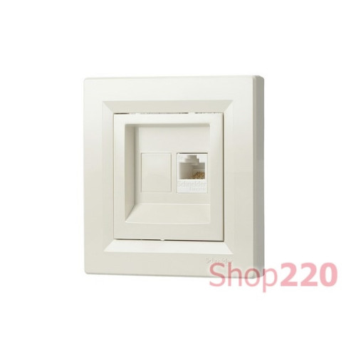 Розетка компьютерная RJ-45 кат.6, кремовый, EPH4700123 Schneider Asfora