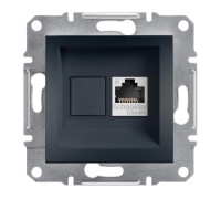 Розетка компьютерная RJ45 кат.6, антрацит, EPH4700171 Asfora Schneider