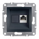 Розетка компьютерная RJ45 кат.6, антрацит, EPH4700171 Asfora Schneider