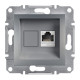 Розетка компьютерная RJ45 кат.6, сталь, EPH4700162 Asfora Schneider