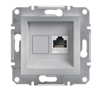 Розетка компьютерная RJ45 кат.6, алюминий, EPH4700161 Asfora Schneider