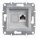 Розетка компьютерная RJ45 кат.6, алюминий, EPH4700161 Asfora Schneider