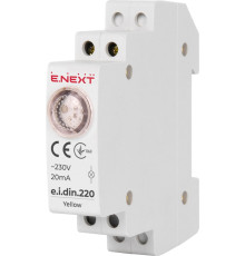 Индикатор на DIN-рейку желтый, e.i.din.220.yellow Enext p059004