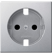 Накладка электрической розетки, алюминий, Merten MTN2331-0460