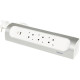 Угловой блок розеток с USB A+C, кабель 2 м, алюминий, 694502 Legrand
