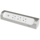 Угловой блок розеток с USB A+C, без кабеля, алюминий, 694504 Legrand