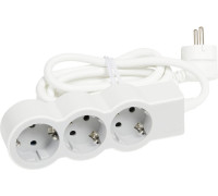 Удлинитель на 3 розетки, 16 А, кабель 5 м, белый/серый, стандарт 694567 Legrand