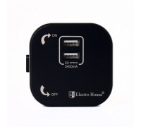 Трековая розетка USB, черный, Pandora Black EH-PT-002B