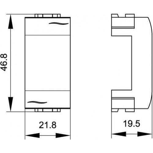 Заглушка, 1мод., белый, Brava ДКС 76616B