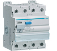 УЗО 100 A, 300 мA, тип A, 4 полюса, Hager CFA684C