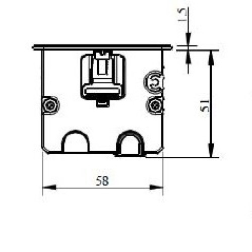 Врезной блок розеток 3х220В + USB тип С, черный, Versaframe ASA 060.40F.00009