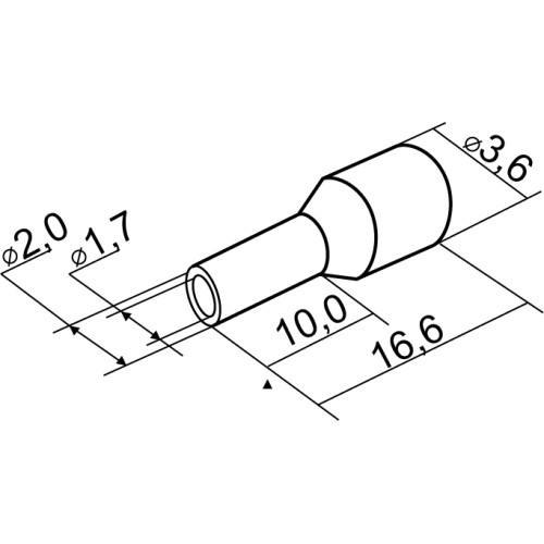 Наконечник трубчатый 1.5 мм кв, красный, НТ 1,5-10 Аско A0060010022