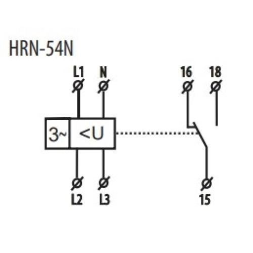 Реле контроля напряжения трехфазное, HRN-54N ETI 2471412