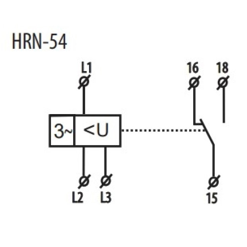 Реле контроля напряжения трехфазное без нейтрали, HRN-54 ETI 2471416