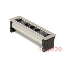 Вращающийся блок розеток 3х220В + USB тип А + С, нержавеющая сталь, Versaturn ASA 060.24F.00033