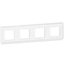 Рамка 4 поста, белый, Mosaic New Legrand 78808L