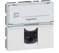 Компьютерная розетка RJ45 FTP cat. 6, 2 модуля, белый, 76565 Legrand Mosaic