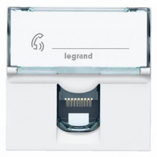 Компьютерная розетка RJ45 FTP cat. 6, 2 модуля, белый, 76565 Legrand Mosaic