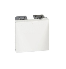 Вывод кабеля, 2 модуля, белый, Legrand Mosaic New 277550L