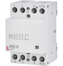 Контактор модульный тихий, 63А 220В, 4но, RD 63-40 230V AC/DC, ETI 2464026