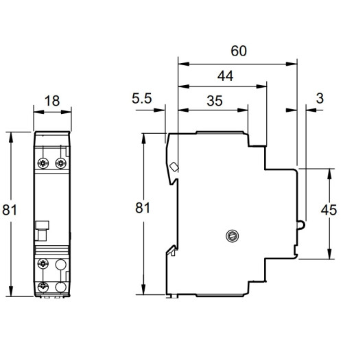 Импульсное реле 220 В 16 А, 1НО, R9C30116 Schneider Electric