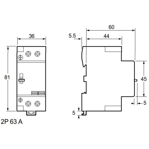 Контактор 40А, 2 полюса, Resi9 R9C20240 Schneider Electric
