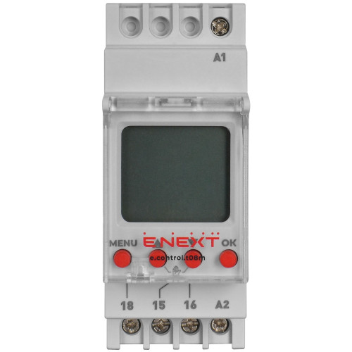 Таймер недельный электронный, 16А, e.control.t08m Enext i0310034