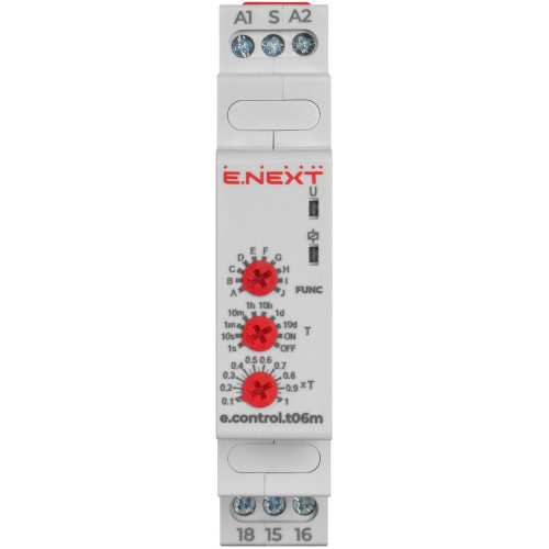 Реле времени многофункциональное, 8А, e.control.t06m Enext p0690012