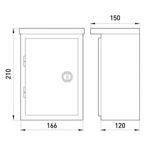Щит металлический IP54 навесной на 6 модулей, e.mbox.stand.n.06.z ENEXT s0100128 (эконом)