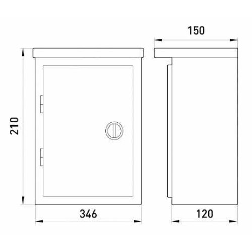 Щит металлический IP54 навесной на 15 модулей, e.mbox.stand.n.15.z ENEXT s0100130 (эконом)