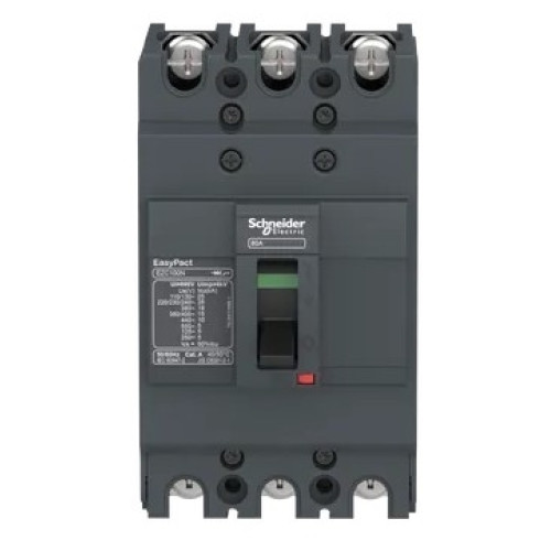 Силовой автоматический выключатель 80 А, трехфазный, 15кА, EasyPact Schneider EZC100N3080