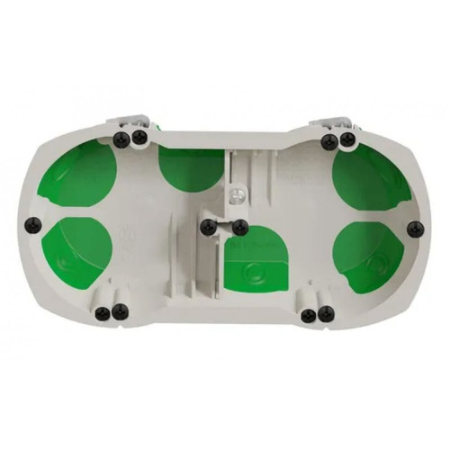 Подрозетник для гипсокартона герметичный, двойной, Multifix Air Schneider IMT35000