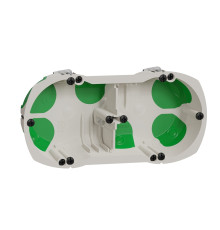 Подрозетник для гипсокартона герметичный, двойной, Multifix Air Schneider IMT35000