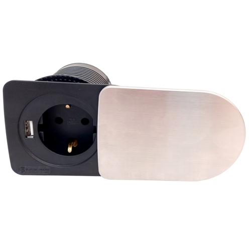 Мебельная розетка с USB, ElectroHouse EH-ARN-304