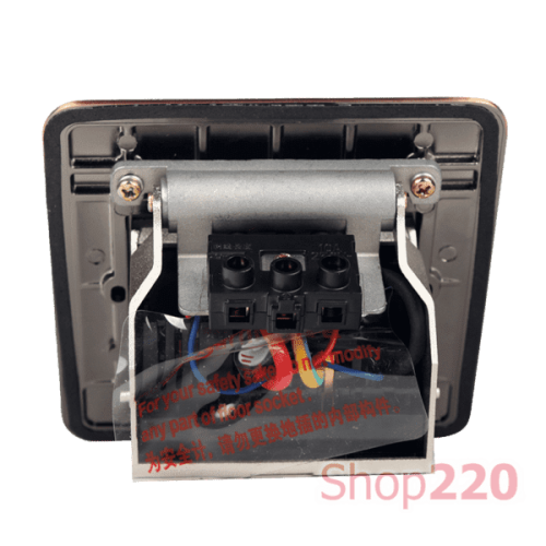 Лючок 220В + USB, алюминий, IP44, ElectroHouse EH-F008