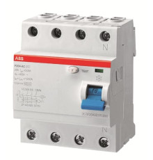 УЗО 125А, 30мА, 4 полюса, тип А, F204 A-125/0,03 ABB 2CSF204101R1950