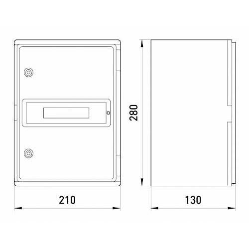 Щит ударопрочный на 8 модулей, прозрачная дверца, IP65, e.plbox.210.280.130.8m.tr ENEXT CP5111
