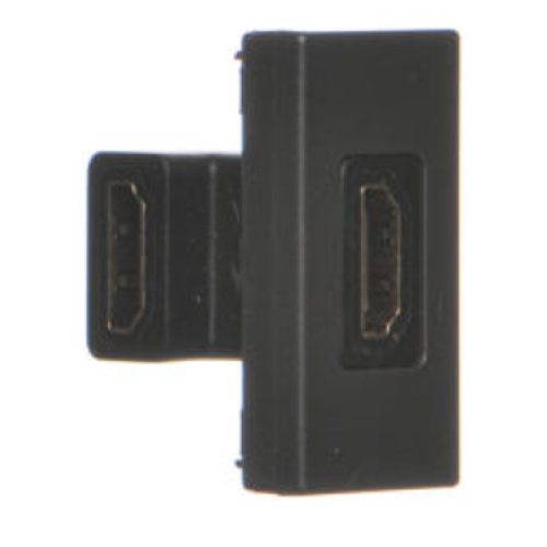 Розетка HDMI, 1 модуль, черный, К45 Simon K129B/14