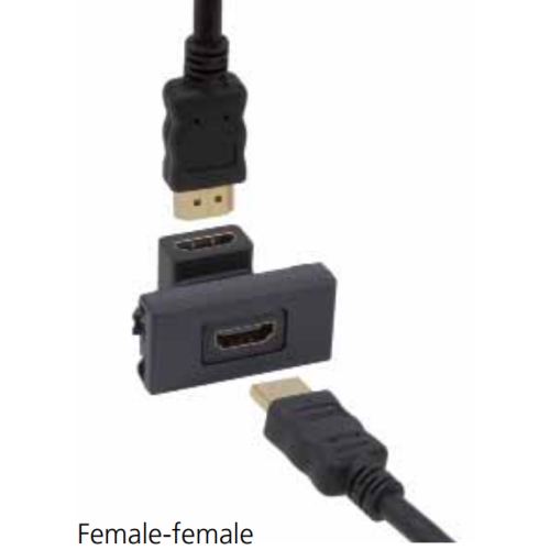 Розетка HDMI, 1 модуль, черный, К45 Simon K129B/14