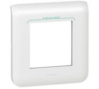 Рамка 1 пост, антибактериальный белый, Mosaic New Legrand 078722L