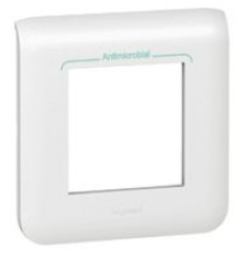 Рамка 1 пост, антибактериальный белый, Mosaic New Legrand 078722L