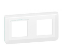 Рамка 2 поста, антибактериальный белый, Mosaic New Legrand 078725L
