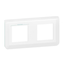 Рамка 2 поста, антибактериальный белый, Mosaic New Legrand 078725L