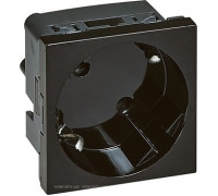 Розетка 220В под углом 45 градусов, черный, 2 мод., Mosaic New Legrand 079355L