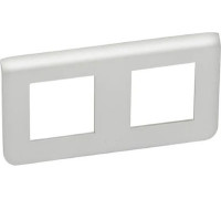 Рамка 2 поста, алюминий, Mosaic New Legrand 079304L