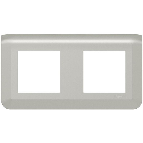 Рамка 2 поста, алюминий, Mosaic New Legrand 079304L